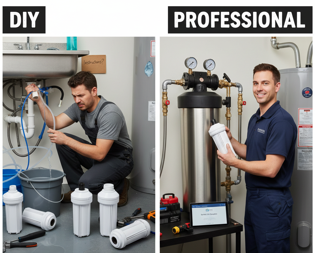 Whole house water filter maintenance